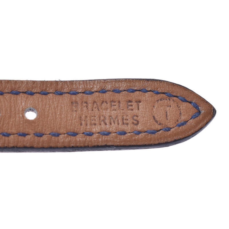 HERMES エルメス レディースウォッチ 限定 レディース YG/革 腕時計 クオーツ 青文字盤 Aランク 中古 銀蔵