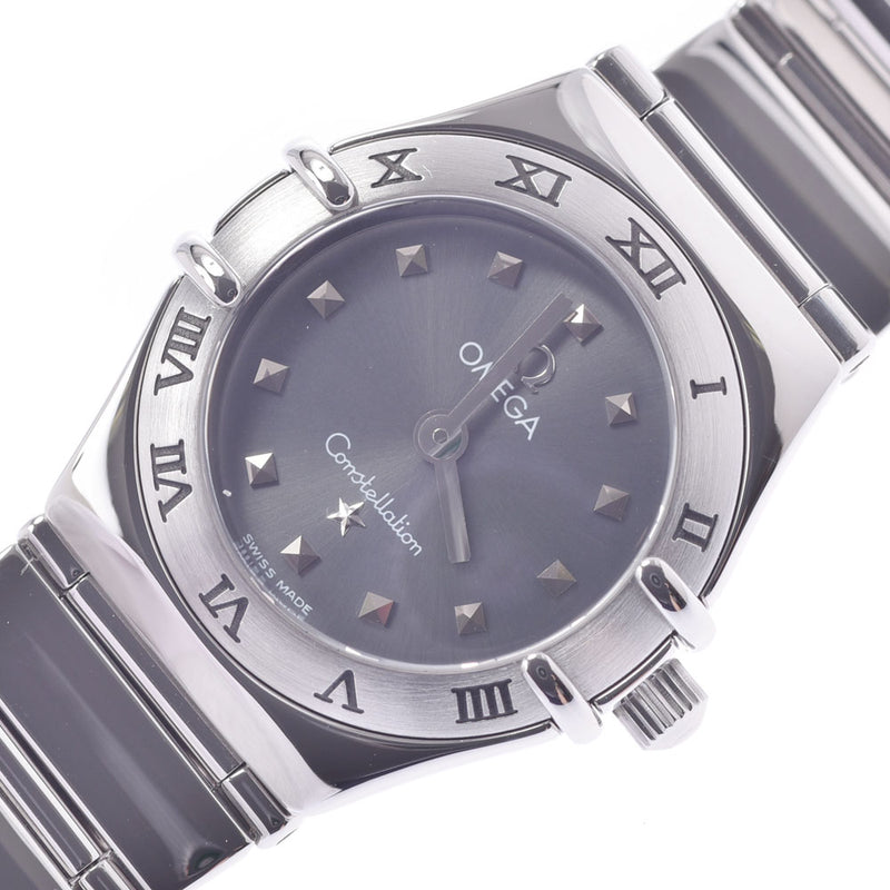 OMEGA Omega Constellation Mini My Choice 1561.51 Ladies SS Watch Quartz Gray Dial AB Rank Used Ginzo