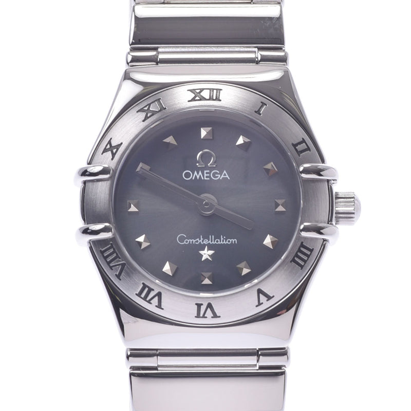 OMEGA Omega Constellation Mini My Choice 1561.51 Ladies SS Watch Quartz Gray Dial AB Rank Used Ginzo