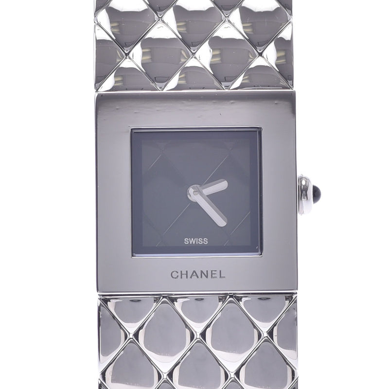 CHANEL Chanel matelasse H0009 Lady's SS watch quartz lindera board A rank used silver storehouse