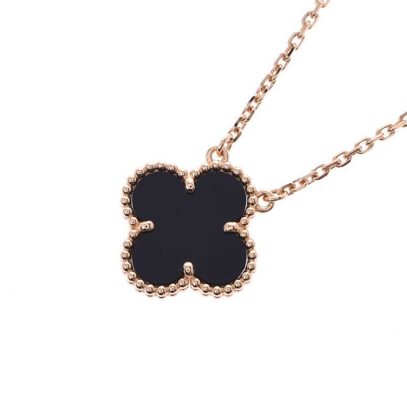 Van Cleef & Arpels ヴァンクリーフ & アーペルヴィンテージアルハンブラレディース K18YG/ onyx necklace A rank used silver storehouse