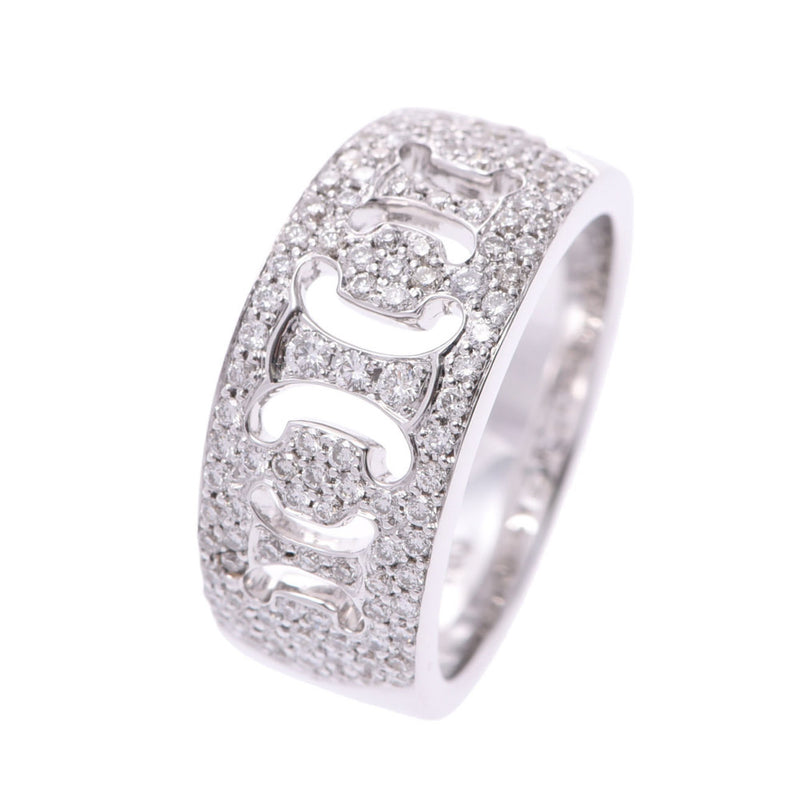 CELINE Celine, Mukaram, motif, motif, K18WG ring, ring, ring, A rank, used silver.