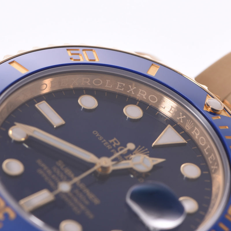 ROLEX Lorex Submarina Deite 116618LB Men' s YG wristwatch, automatic winding, Blue Chord, A rank used silver.