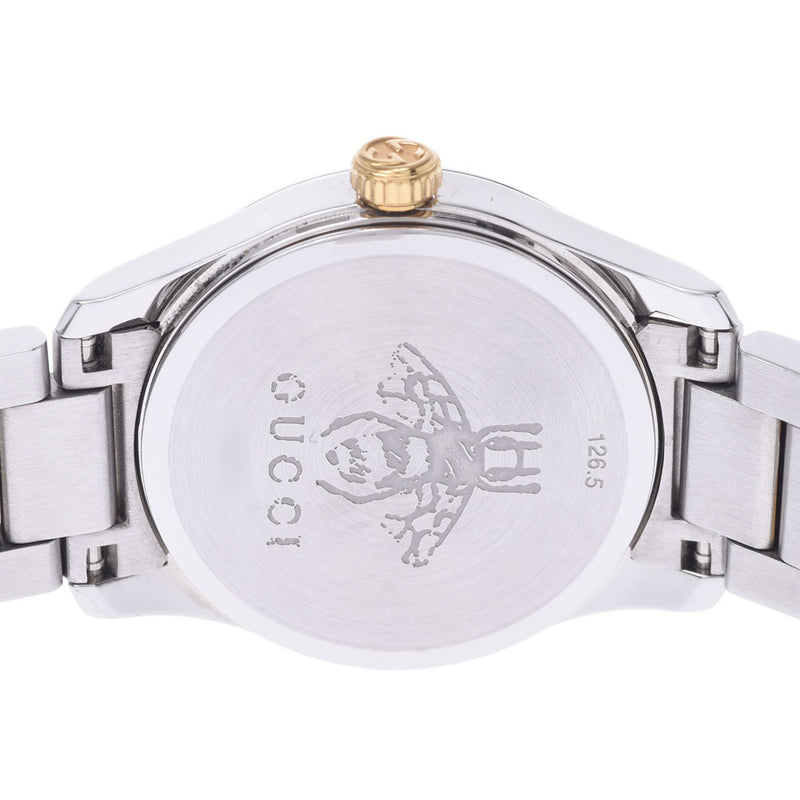 GUCCI Gucci G thymeless cat cat Lady's GP/SS watch quartz champagne clockface A rank used silver storehouse