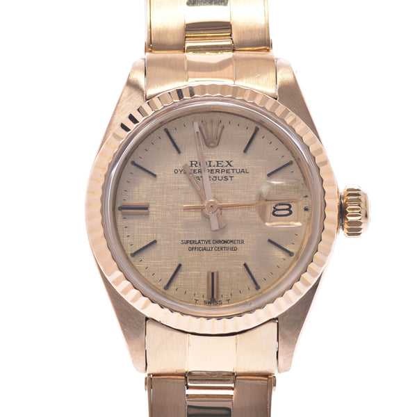 ROLEX Rolex Datejust Antique Rivet Breath 6917 Ladies YG Watch Automatic winding Champagne Dial AB Rank Used Ginzo