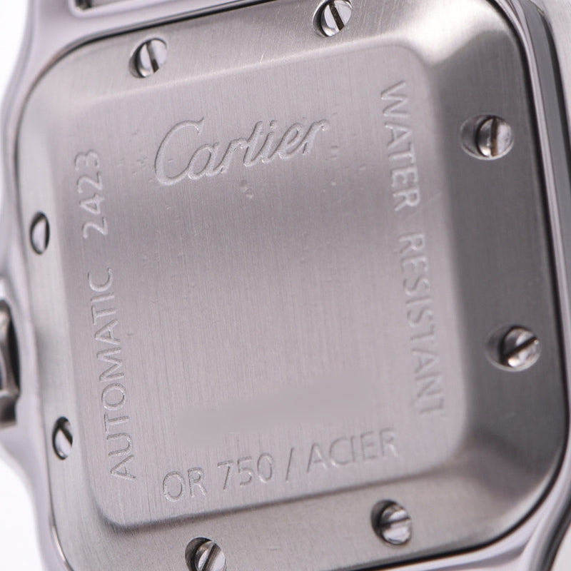 CARTIER カルティエ サントスガルベSM W20057C4 レディース YG/SS 腕時計 自動巻き シルバー系文字盤 Aランク 中古 銀蔵