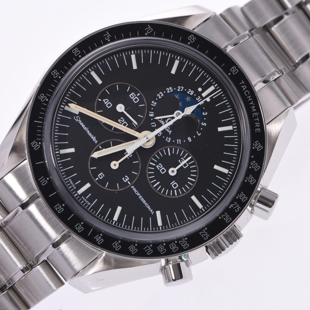 OMEGA オメガ スピードマスタープロフェッショナル ムーンフェイズ 裏スケ 3576.50 メンズ SS 腕時計 手巻き 黒文字盤 Aランク 中古  銀蔵