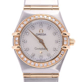 OMEGA Omega Constellation Mini 12P Diamond Diamond Bezel Ladies YG/SS Watch Quartz Shell Dial A Rank Used Ginzo