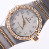 OMEGA Omega Constellation Mini 12P Diamond Diamond Bezel Ladies YG/SS Watch Quartz Shell Dial A Rank Used Ginzo