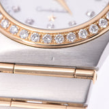 OMEGA Omega Constellation Mini 12P Diamond Diamond Bezel Ladies YG/SS Watch Quartz Shell Dial A Rank Used Ginzo