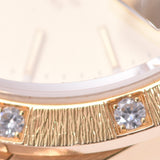 ROLEX Rolex date just bezel 12P diamond 69288 lady's YG watch self-winding watch champagne clockface A rank used silver storehouse