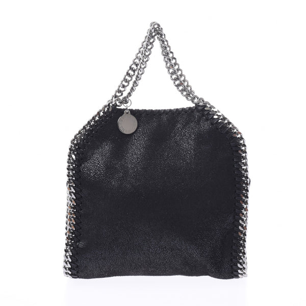 Stella McCartney Stella McCartney Falabella tie chain handbag black silver hardware ladies fake leather 2WAY bag a-rank silver accessories