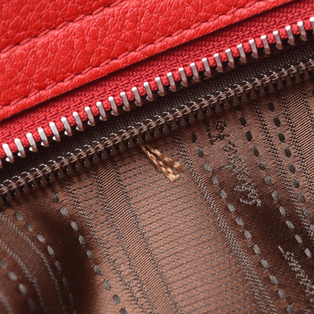 フェラガモソフィア 2WAYバッグ 赤 シルバー金具 レディース