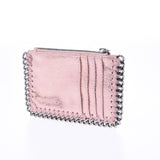 Coin purse pink silver metal fittings Lady's coin case newly used goods silver storehouse with the Stella McCartney Stella McCartney fake leather card pocket