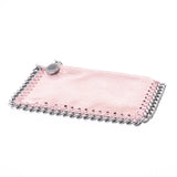 Coin purse pink silver metal fittings Lady's coin case newly used goods silver storehouse with the Stella McCartney Stella McCartney fake leather card pocket