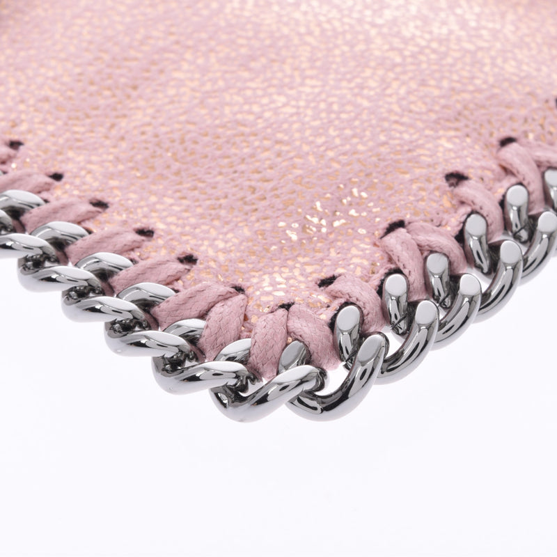 Coin purse pink silver metal fittings Lady's coin case newly used goods silver storehouse with the Stella McCartney Stella McCartney fake leather card pocket