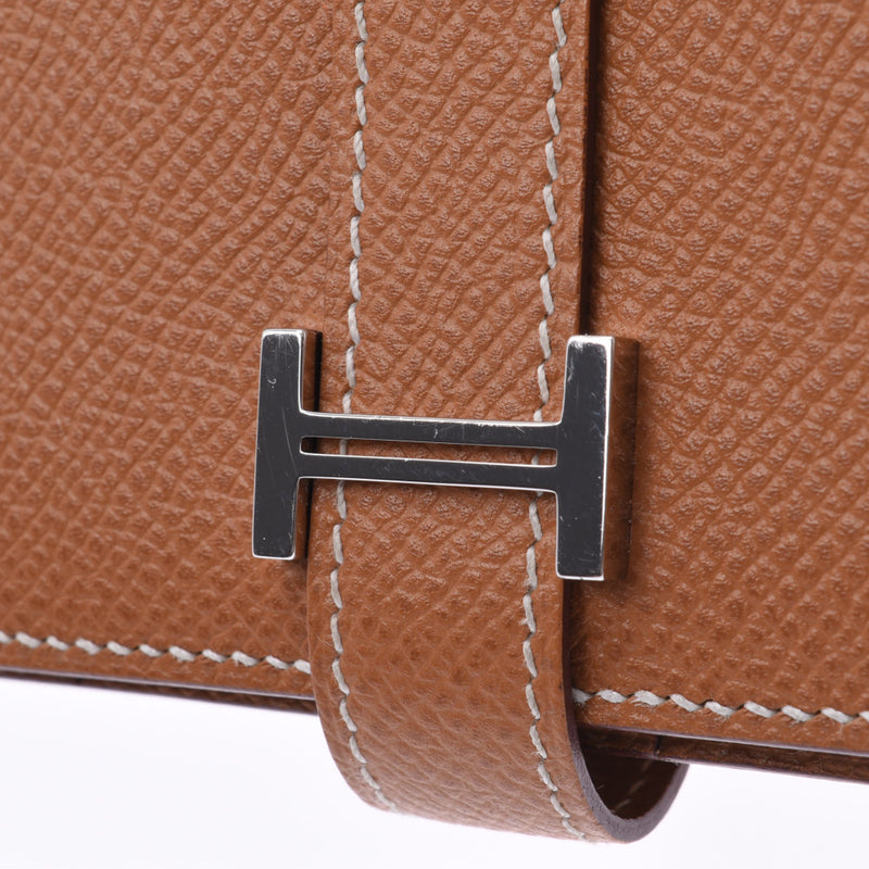 HERMES エルメス ベアンスフレ ゴールド シルバー金具 D刻印(2019年頃) ユニセックス ヴォーエプソン 長財布 Aランク 中古 銀蔵