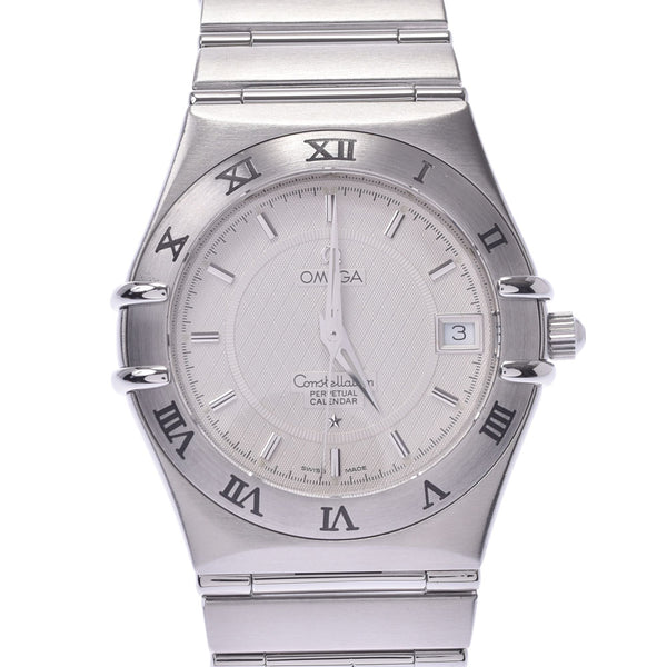 OMEGA オメガコンステレーション 1552.30 men's SS watch quartz white clockface A rank used silver storehouse