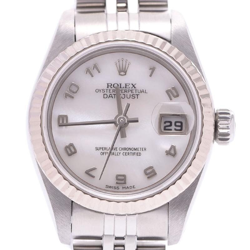 ROLEX Rolex Datejust 79174NR Ladies SS watch Automatic winding White shell Arabic dial A rank Used Ginzo