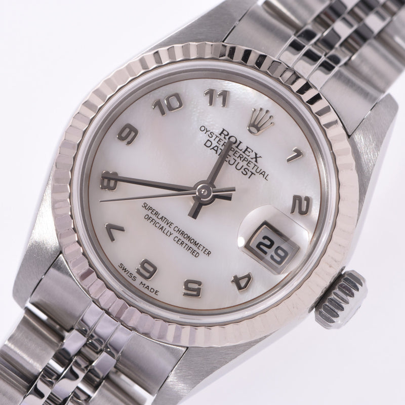 ROLEX Rolex Datejust 79174NR Ladies SS watch Automatic winding White shell Arabic dial A rank Used Ginzo