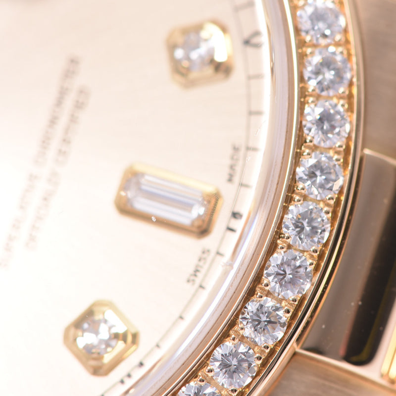ROLEX Rolex Day-Date 10P Diamond Bezel Diamond 118348A Men's YG Watch Automatic Champagne Dial A Rank Used Ginzo