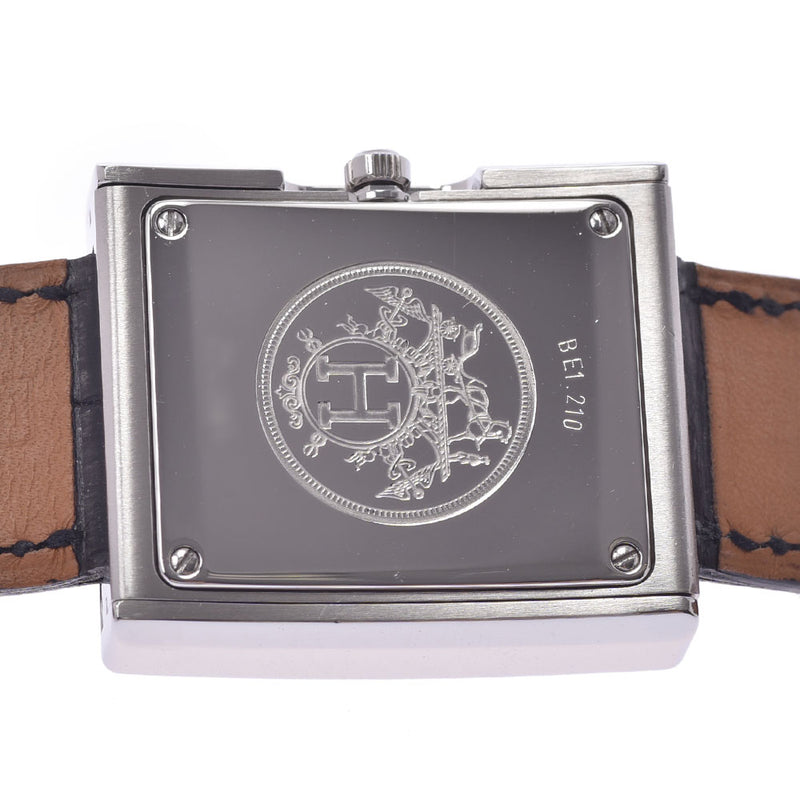 HERMES エルメス ベルトウォッチ BE1.210 レディース SS/革 腕時計 クオーツ 白文字盤 ABランク 中古 銀蔵
