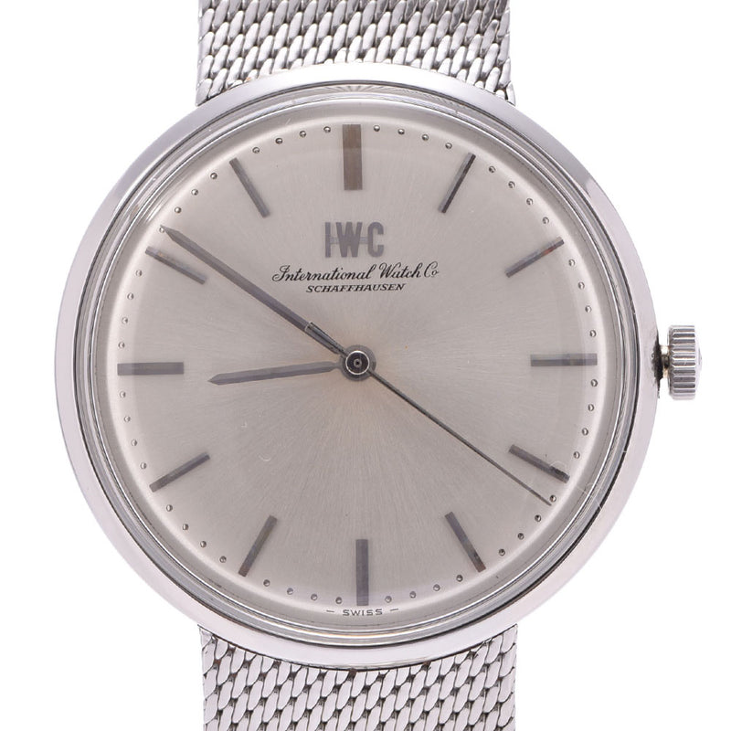 IWC SCHAFFHAUSEN Ida Brucie Schaffhausen Antique Men's SS Watch Manual winding Silver Dial A rank used Ginzo
