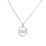 Ladies K18 WG / diamond necklace