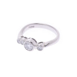 Other diamonds, 0.326ct, D-SI1-EX 0.122ct 10, Ladies Pt900, Platinum Platinum Rings, Ring A-A-Rank, used silver.