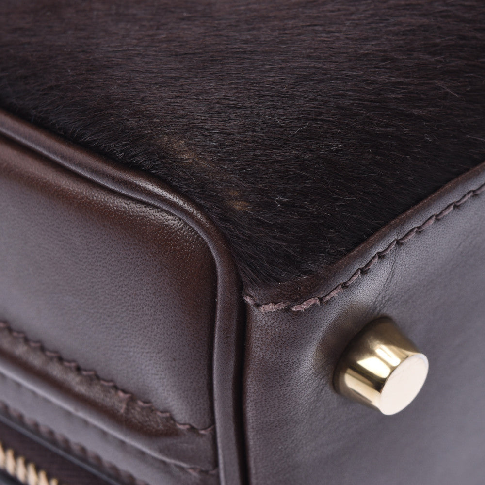 エルメスサックアンヴィ26 ダークブラウン ゴールド金具 □K刻印(2007  