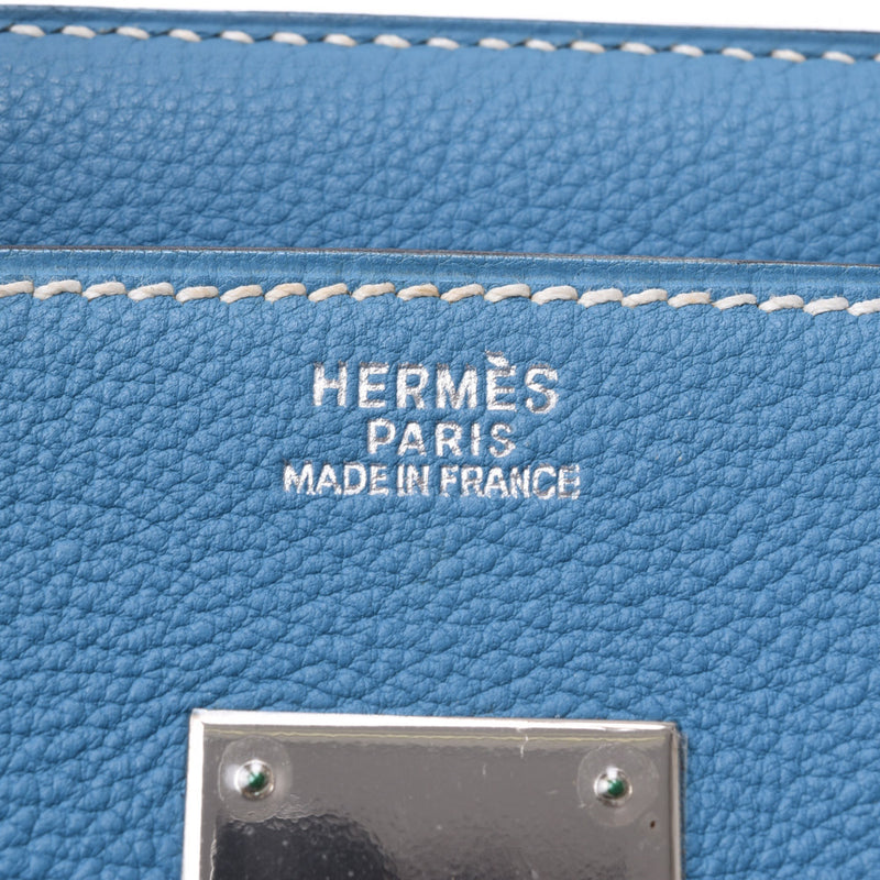 HERMES エルメス バーキン 30 ブルージーン シルバー金具 □G刻印(2003年頃) レディース トゴ ハンドバッグ Bランク 中古 銀蔵