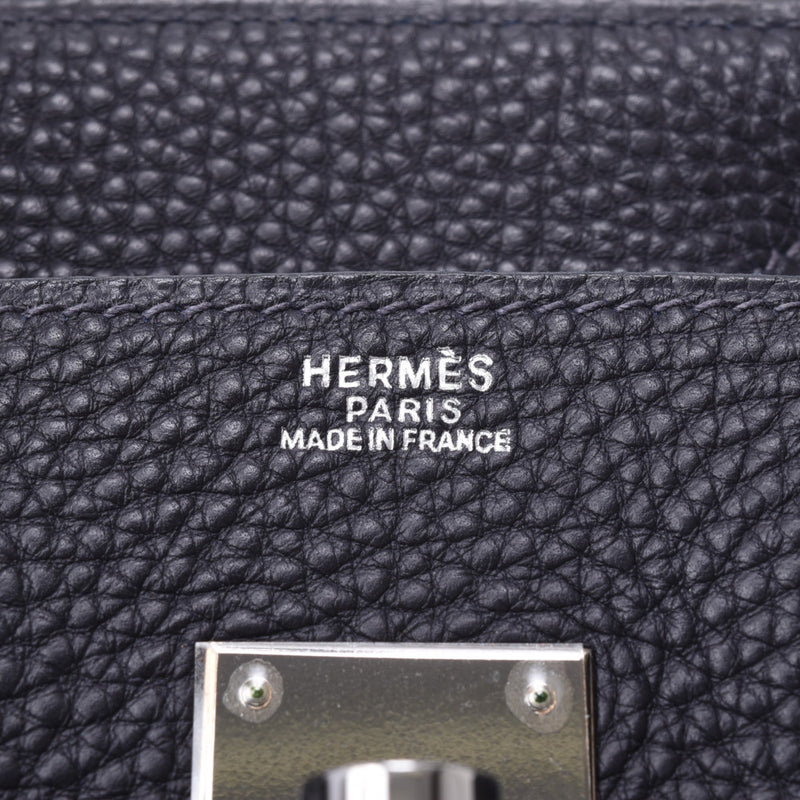 HERMES Hermmez 30 Blue Indigo/Blue Gee Silver Gold Gold Gold Gold Gold Gold Mark (around 2004) Ladies Togo Handbags A Rank Used Ginzō