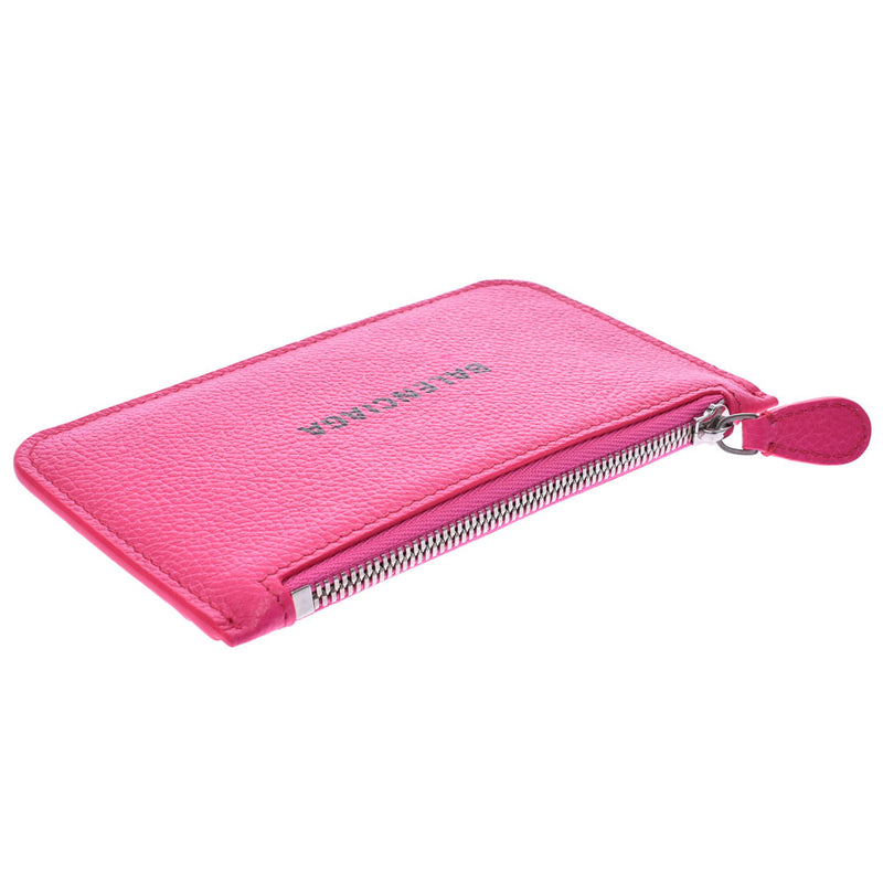BALENCIAGA バレンシアガカード / coin case pink 594214 unisex calf coin case newly used goods silver storehouse