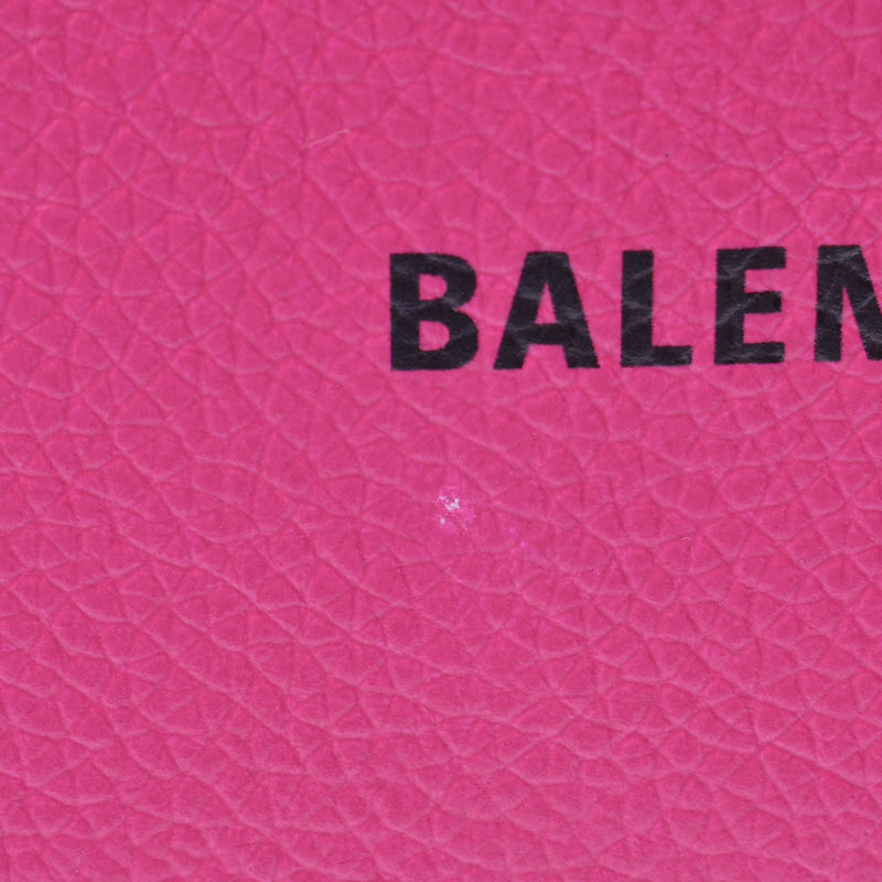BALENCIAGA バレンシアガ カード/コインケース ピンク 594214 ユニセックス カーフ コインケース 新同 中古 銀蔵