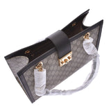 GUCCI Gucci Padlock Chain Tote GG Supreme Gray 479197 Ladies PVC/Leather Tote Bag New Ginzo