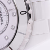 CHANEL Chanel J12 38mm 12P Diamond H1629 Men's White Ceramic/SS Watch Automatic White Dial A Rank Used Ginzo