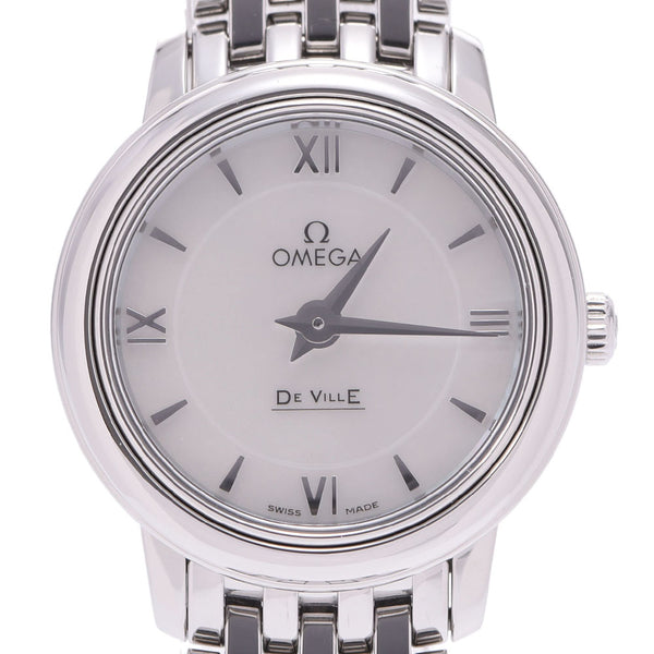 OMEGA Omega Devil Prestige 424.10.24.60.05.001 Ladies SS Watch Quartz Shell Dial A Rank Used Ginzo