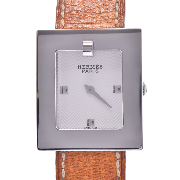 HERMES エルメス ベルトウォッチ BE1.210 レディース SS/革 腕時計 クオーツ 白文字盤 Aランク 中古 銀蔵