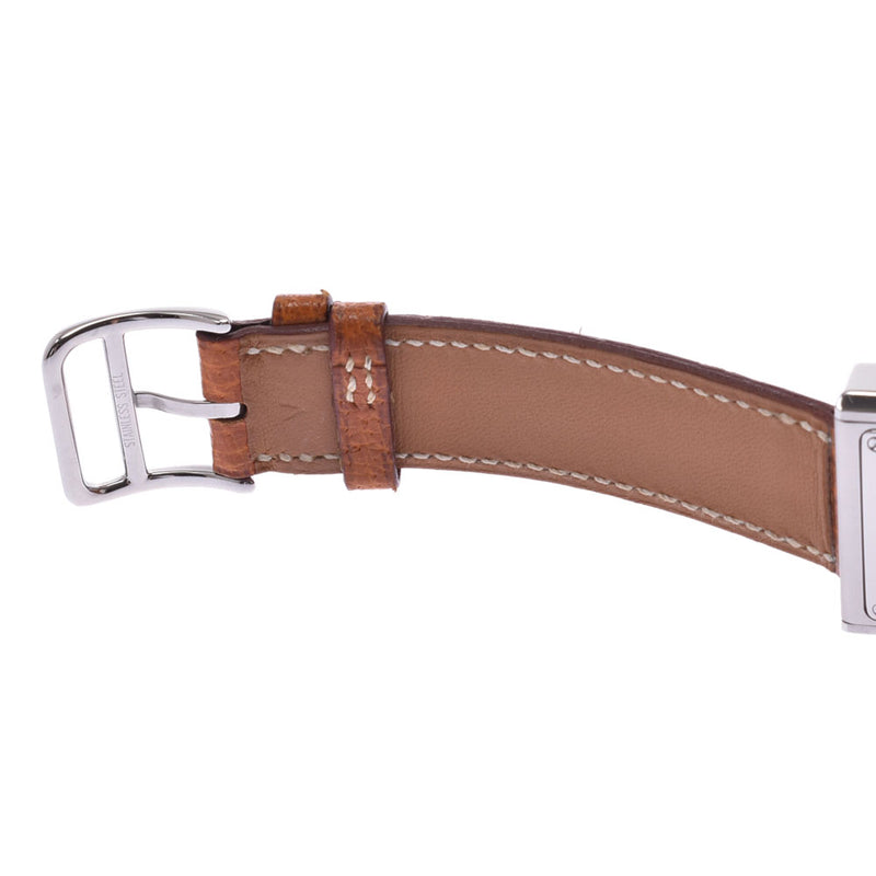 HERMES Hermes Belt Watch BE1.210 Ladies SS/Leather Watch Quartz White Dial A Rank Used Ginzo