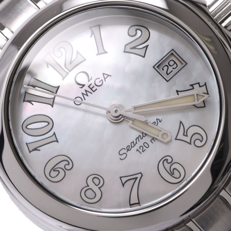 OMEGA オメガ シーマスター 120m 2581.70 レディース SS 腕時計 クオーツ シェル文字盤 Aランク 中古 銀蔵