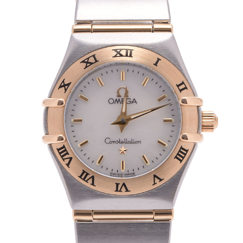 OMEGA オメガコンステレーション 1262.70 Lady's SS watch quartz shell clockface A rank used silver storehouse