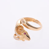 Other Ilias Lalaounis Ilias Lalaunis Animal Head Sheep Motif No. 9.5 Women's K18YG/Diamond/Ruby Ring Ring A Rank Used Ginzo