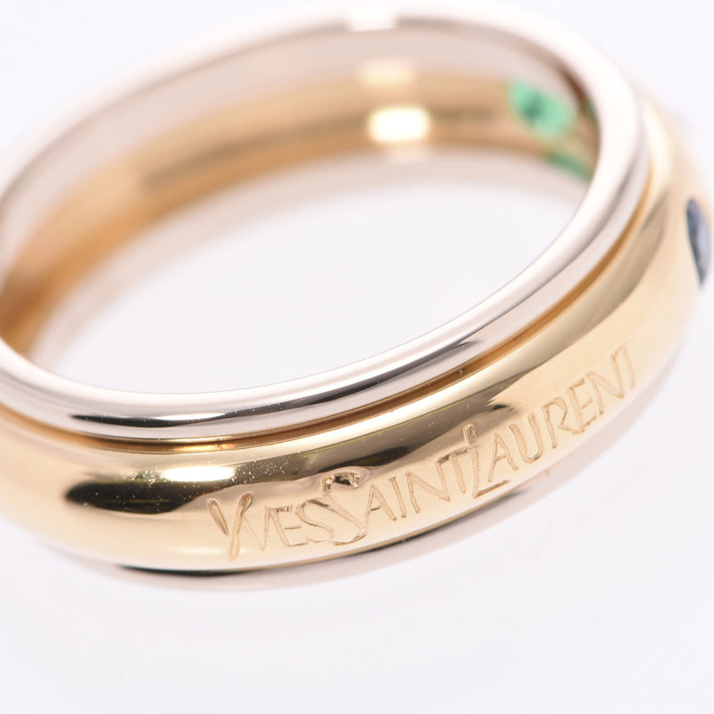 YVES SAINT LAURENT Eve Saint-Laurent Multistone #49 Ladies K18YG/WG Ring Ring A-Rank used gingura
