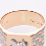 CELINE Celine No. 21 Unissex K18YG/PT900/Diamond Ring Ring A-Rank used silver