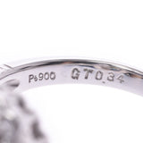 Others Aquamarine 0.30ct Diamond 0.37ct Chrome Tourmaline 0.34ct No. 12 Pt900 Platinum Ring/Ring A Rank Used Ginzo