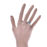 Others Aquamarine 0.30ct Diamond 0.37ct Chrome Tourmaline 0.34ct No. 12 Pt900 Platinum Ring/Ring A Rank Used Ginzo
