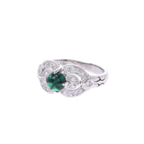 Others Emerald 0.76ct Diamond 0.30ct No. 12 Ladies PT900 Ring/Ring A Rank Used Ginzo