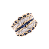 Other sapphire 1.51ct diamond 1.07ct 15 unisex K18YG ring, ring A rank used silver storehouse