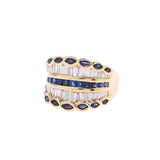 Other sapphire 1.51ct diamond 1.07ct 15 unisex K18YG ring, ring A rank used silver storehouse