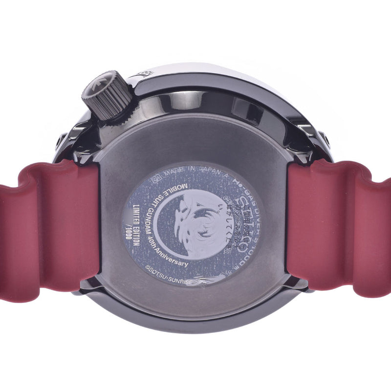 SEIKO Seiko Prospec Mobile Suit Gundam 40th Anniversary Char's Zaku Limited to 1000 SBDX029 Men's Titanium/Ceramics/Rubber Wrist Watch Automatic Winding Red Dial Unused Ginzo